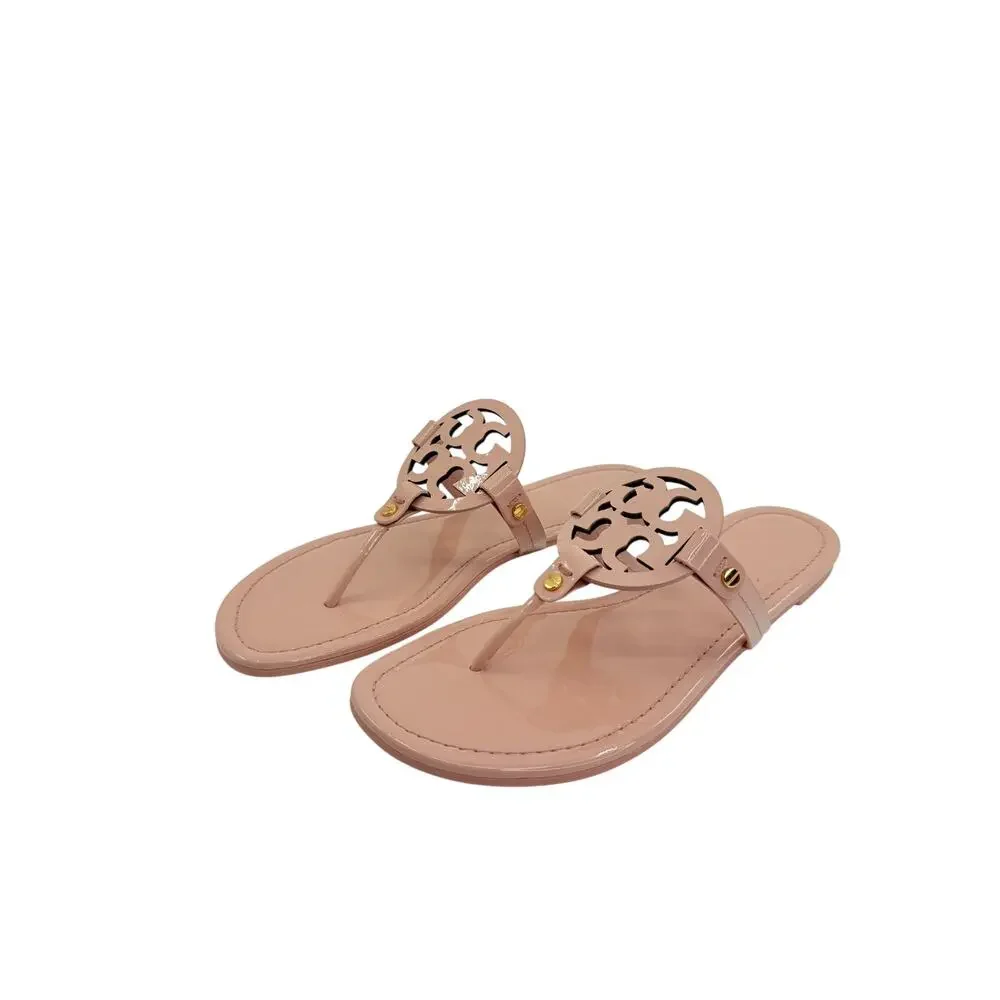 Tory Burch Patent Miller Thong Sandals (10.5)